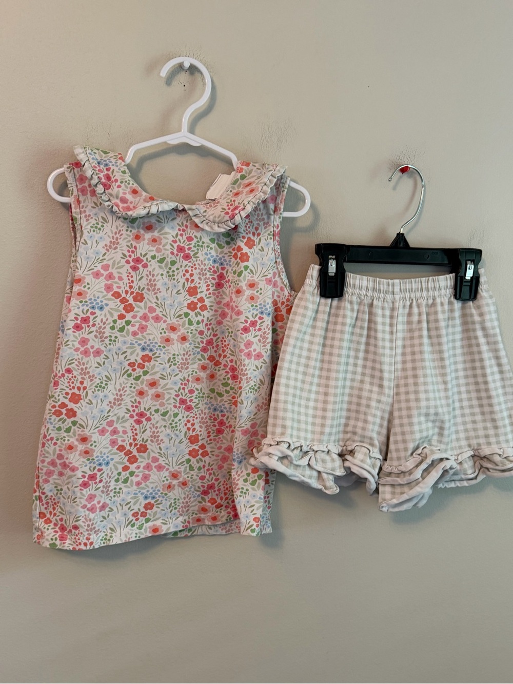 Stitchy Fish Floral Top with Matching Shorts